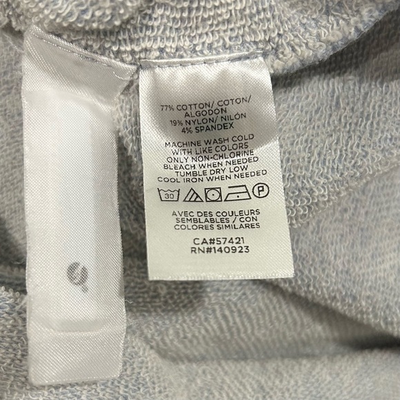 Loft Powder Blue Long Sleeve Crew Neck Sweatshirt Dress Tunic Puff Sleeve Size 6 - Picture 5 of 7